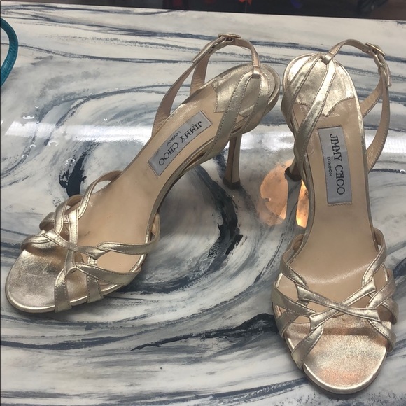 Jimmy Choo Metallic Sandal - Picture 2 of 3